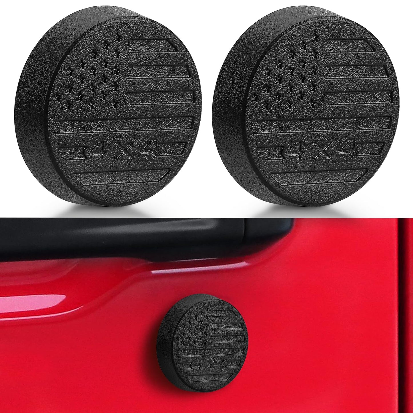 CALBEAU Keyhole Covers Compatible with 2018-2026 Jeep Wrangler JL and Gladiator JT Front Door, Strong Magnet Keyhole Decor Acces